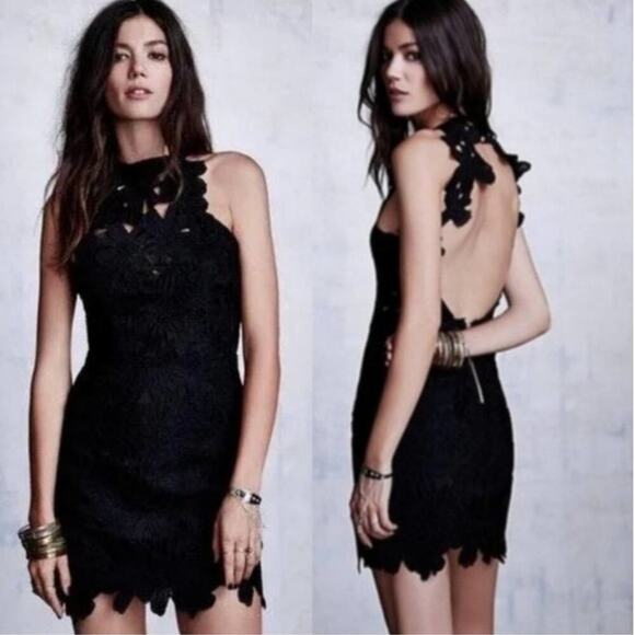 Saylor x Free People Presley Mini Dress in Black Size XS - Picture 1 of 5